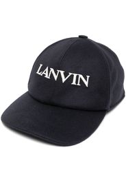 Lanvin embroidered-logo felt cap - Blau