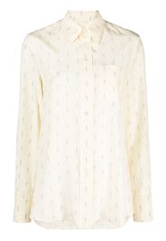 Lanvin flower jacquard silk shirt - Gelb