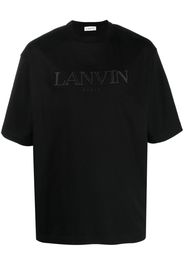 Lanvin logo-appliqué cotton T-shirt - Schwarz