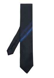 Lanvin chevron-stripe silk tie - Blau