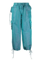 LaQuan Smith low-rise iridescent cargo pants - Grün