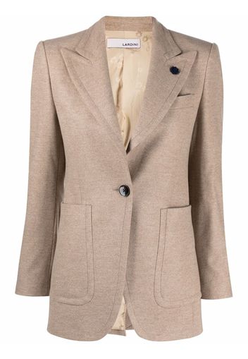 Lardini single-breasted wool-cashmere blazer - Nude