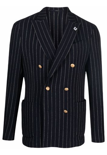 Lardini pinstripe-print blazer - Blau