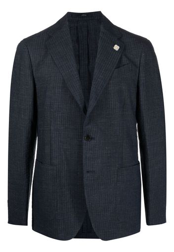 Lardini buttoned-up single-breasted blazer - Blau