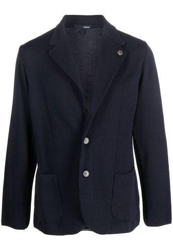 Lardini single-breasted wool blazer - Blau