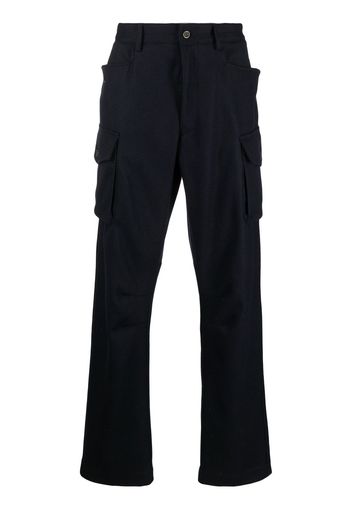 Lardini straight-leg wool-blend cargo-trousers - Blau