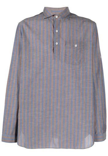 Lardini striped cotton shirt - Blau