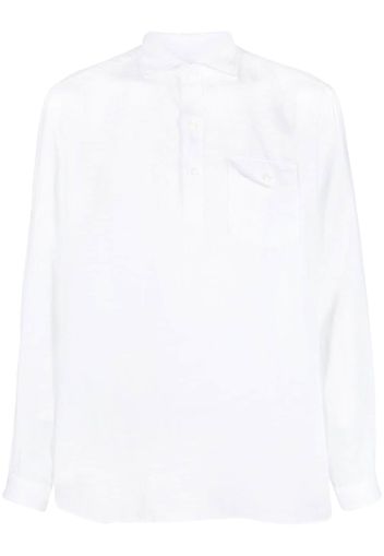 Lardini linen long-sleeve shirt - Weiß