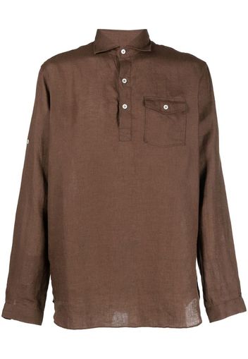 Lardini linen polo-shirt - Braun