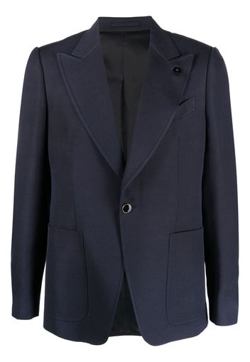 Lardini single-breasted button blazer - Blau