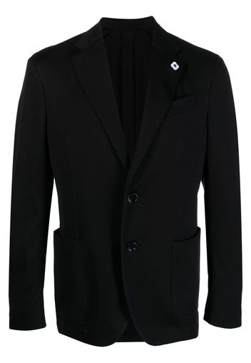 Lardini woven single-breasted blazer - Schwarz