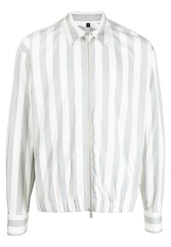 Lardini striped zip-up jacket - Grün