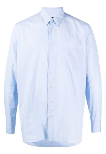 Lardini pinstripe-print cotton shirt - Blau