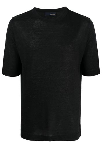 Lardini fine-knit T-shirt - Schwarz