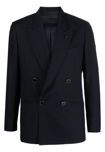 Lardini double-breasted wool blazer - Blau