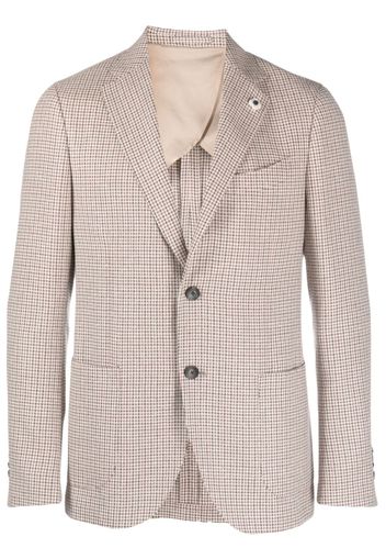 Lardini Pota houndstooth-pattern blazer - Nude