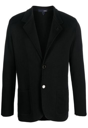 Lardini single-breasted cotton-blend blazer - Schwarz