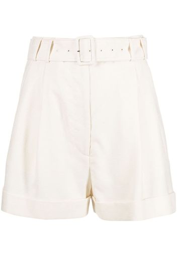 Lardini belted pleated shorts - Nude