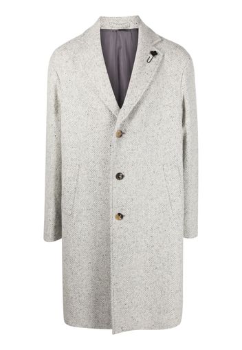 Lardini Einreihiger Mantel mit Knöpfen - Grau