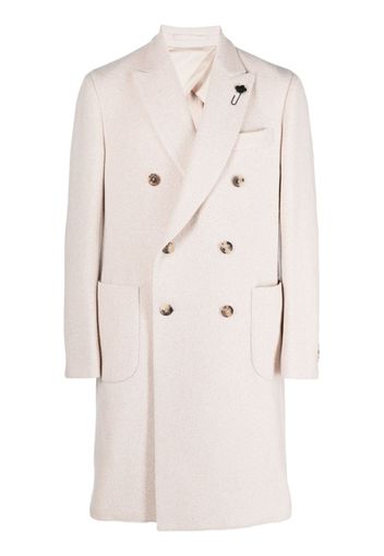 Lardini peak-lapel double-breasted blazer - Nude