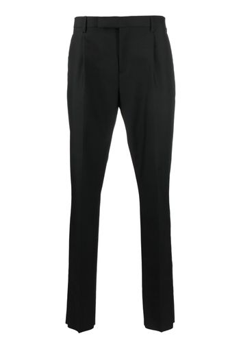 Lardini pressed-crease tapered-leg trousers - Schwarz