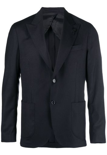 Lardini floral-appliqué blazer - Blau