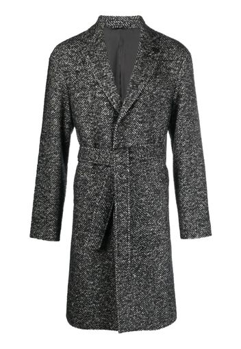 Lardini single-breasted belted coat - Schwarz