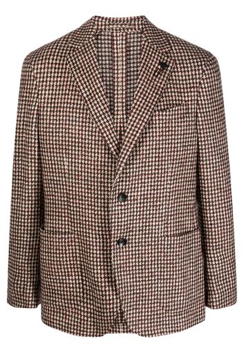 Lardini houndstooth knitted blazer - Nude