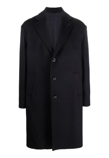 Lardini single-breasted wool coat - Blau