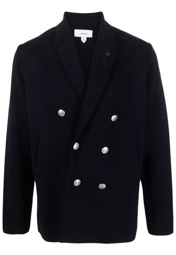 Lardini shawl-lapel double-breasted coat - Blau