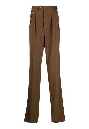 Lardini pleated-waist chino trousers - Braun