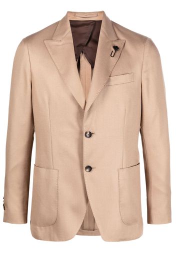 Lardini slim-cut single-breasted blazer - Nude