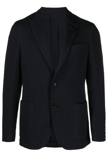 Lardini single-breasted tweed blazer - Blau