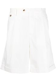 Lardini pleat-detail stretch-cotton shorts - Weiß