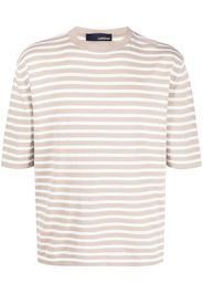 Lardini short-sleeve striped sweatshirt - Nude