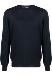 Lardini Fein gestricktes Sweatshirt - Blau