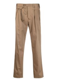 Lardini pleated straight-leg trousers - Braun