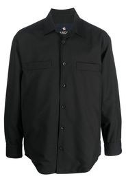 Lardini logo-patch long-sleeve shirt - Schwarz