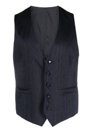 Lardini logo-patch waistcoat - Blau