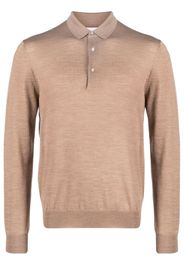 Lardini long-sleeved wool polo shirt - Nude