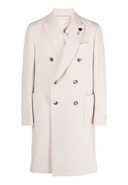 Lardini peak-lapel double-breasted blazer - Nude