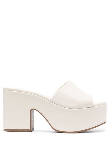 Larroude Miso open-toe flatform mules - Nude