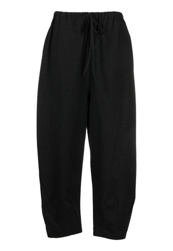 Lauren Manoogian cotton tapered-leg trousers - Schwarz