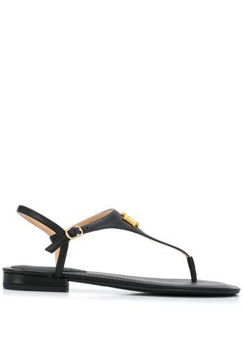 Lauren Ralph Lauren Sandalen mit Logo-Schild - Schwarz