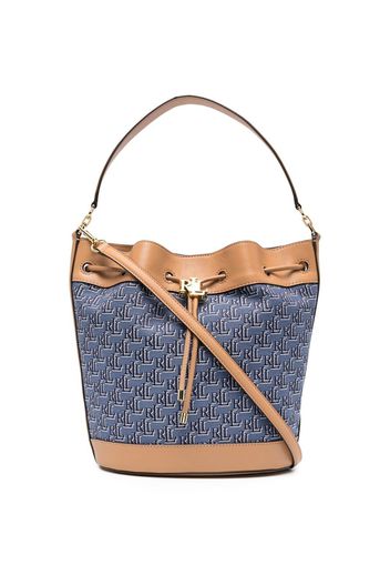 Lauren Ralph Lauren Beuteltasche mit Logo-Print - Blau