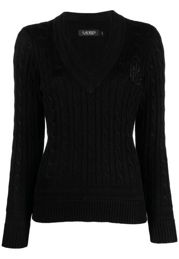 Lauren Ralph Lauren cable-knit cricket jumper - Schwarz