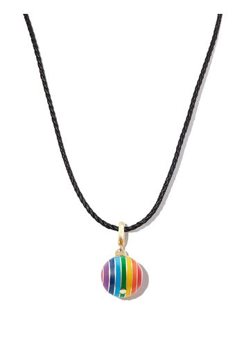 Lauren Rubinski 14kt yellow gold rainbow-charm necklace