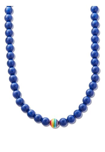 Lauren Rubinski 14kt white gold beaded necklace - Blau