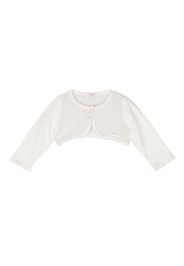 Le Bebé Enfant pointelle knit cotton cardigan - Weiß