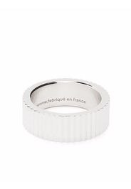 Le Gramme Geriffelter Guilloche-Ring - Silber